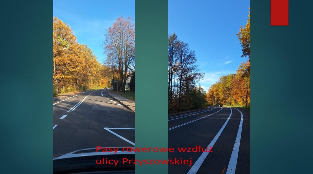 Pasy rowerowe na Przyszowskiej - prace na finiszu