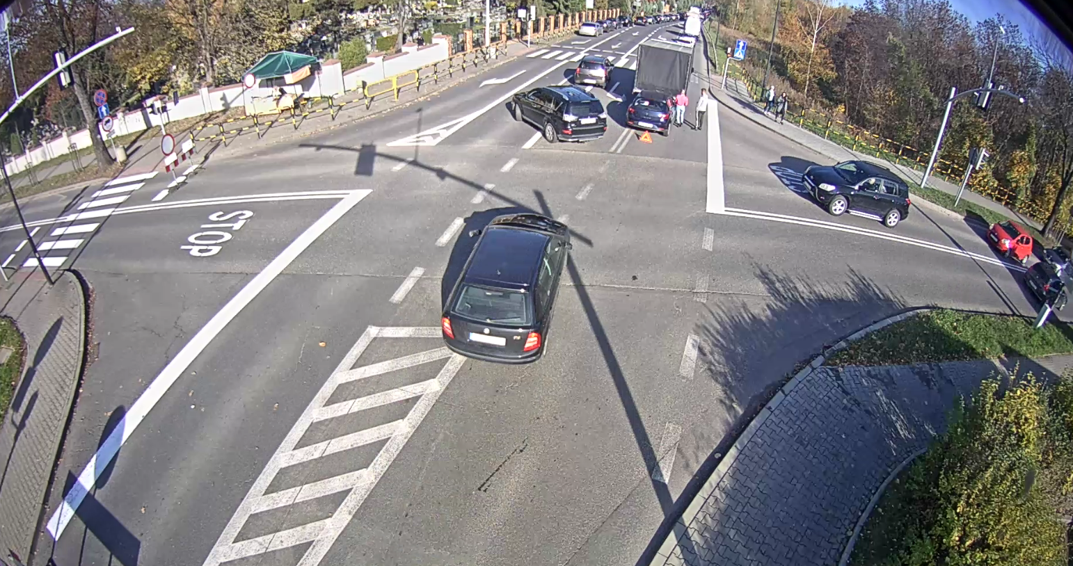 Pierwsza kolizja w rejonie Cmentarza Centralnego