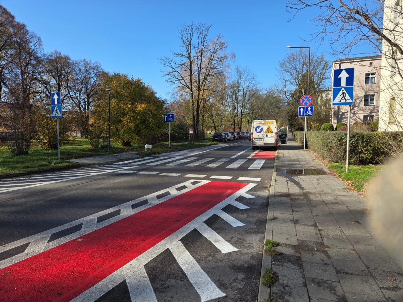 Kontynuacja prac przy pasach rowerowych w Gliwicach