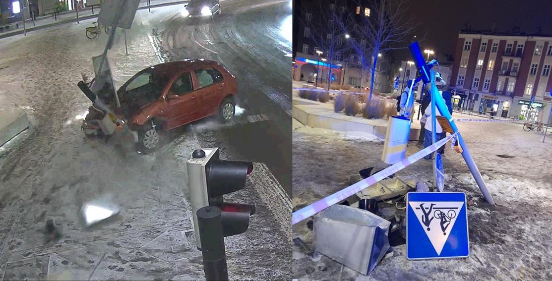 Zdarzenie drogowe! Nie działa sygnalizacja świetlna na placu Piastów.