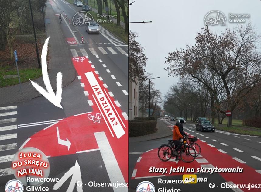 Śluza rowerowa bez tajemnic. Rowerowe Gliwice edukują.