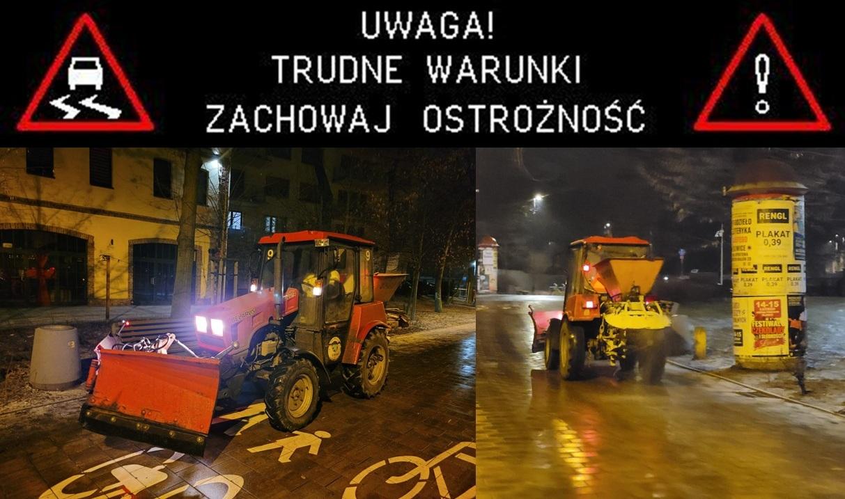 Kolejna noc z opadem marznącej mżawki.