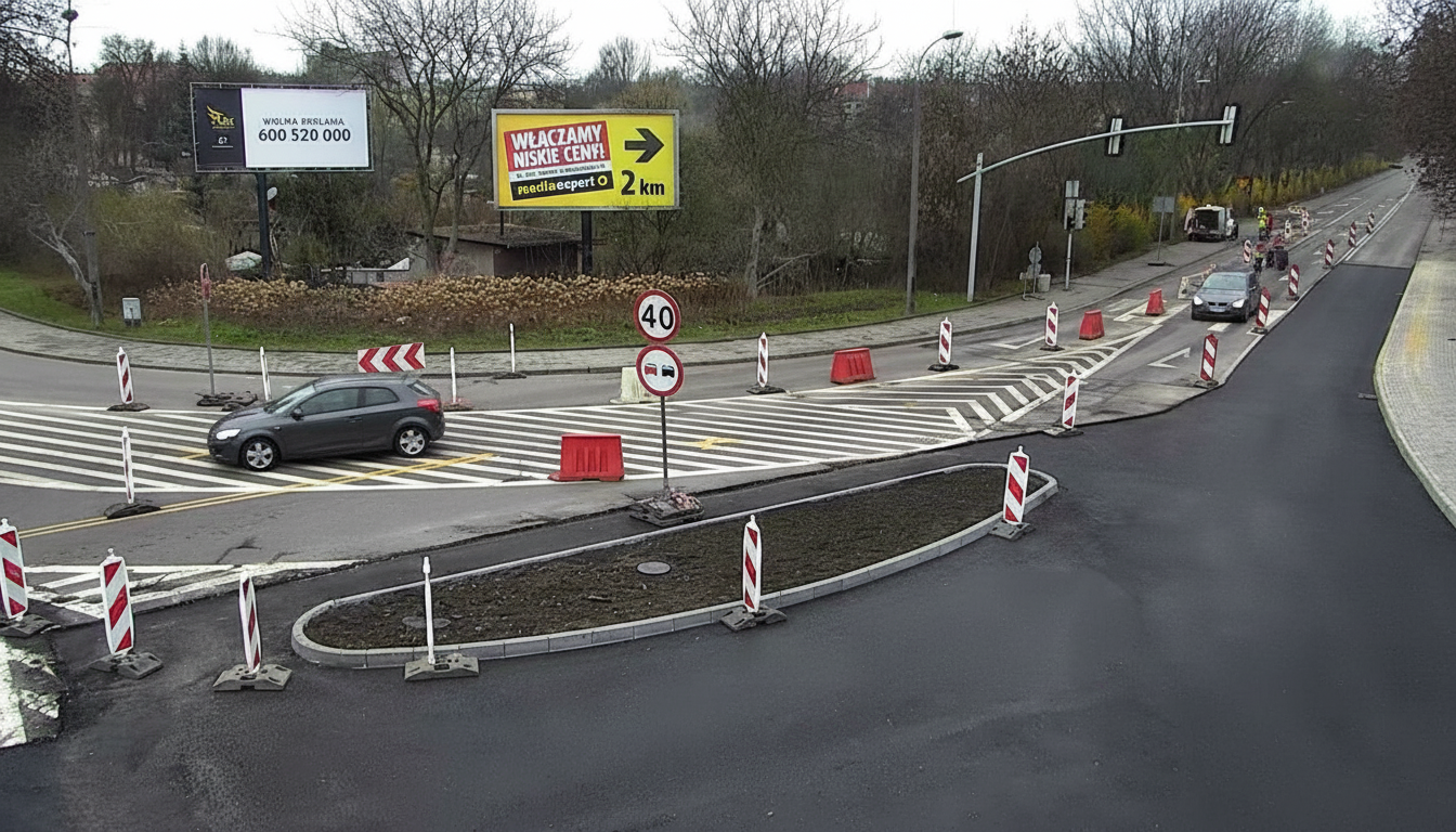Postępy prac na skrzyżowaniu Orlickiego i Wyspiańskiego coraz bardziej widoczne.