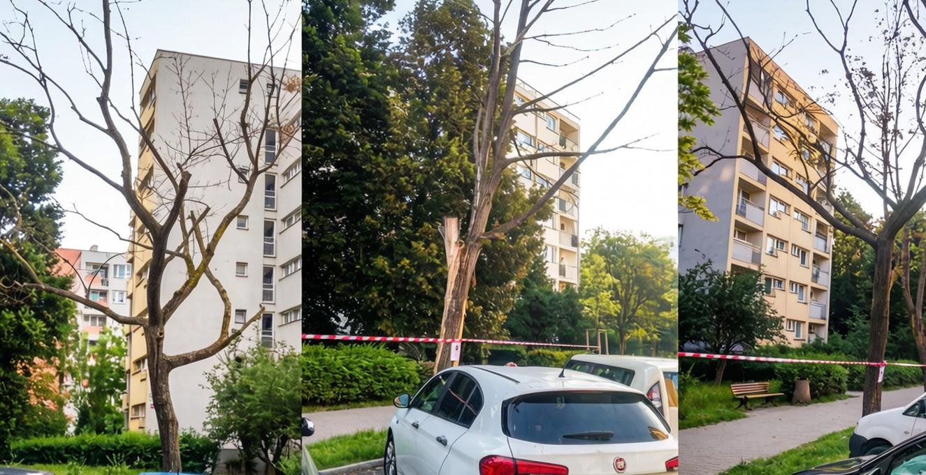 Dlaczego niektóre suche lub uszkodzone drzewa nie są wycinane od razu?